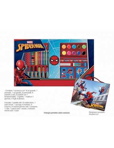 Spider Man VALIGETTA COLORI 52pz - MCSP0826 | Futurartb2b Ingrosso Giocattoli