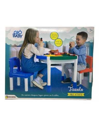 Gio' Baby Tavolo Mille Attivita con due sedie incluse - GIOGGI200143 | Futurartb2b Ingrosso Giocattoli