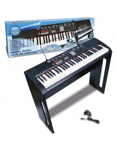 Bontempi Piano digitale professionale con 61 tasti e USB - ICA166130 | Futurartb2b Ingrosso Giocattoli