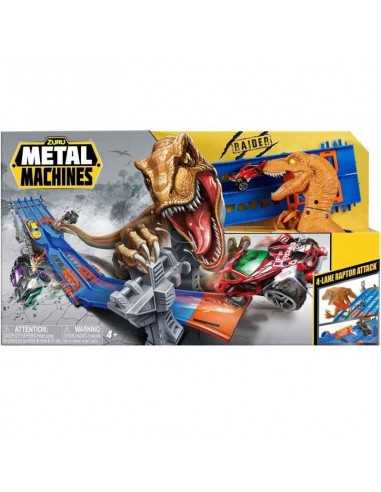 Pista con macchine metaliche incluse 4 corsie raptor attack set - GIOPOS190372 | Futurartb2b Ingrosso Giocattoli