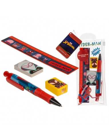 Spider-man set cancelleria per scuola con 5 pezzi - OTB29/2712 | Futurartb2b Ingrosso Giocattoli