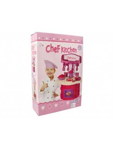 Cucina chef rosa 42cm con 9 accessori - TOY01505 | Futurartb2b Ingrosso Giocattoli