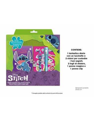 Stitch confezione 1 diari segreti con penna magica - MCLST0822 | Futurartb2b Ingrosso Giocattoli