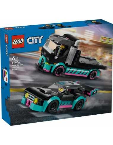 Lego City 60406 Auto da corsa e trasportatore - LEG6465031 | Futurartb2b Ingrosso Giocattoli