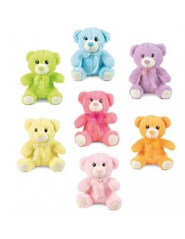 Peluche ORSETTI COLORATI RAINBOW SEDUTI 25CM - DEC24799 | Futurartb2b Ingrosso Giocattoli