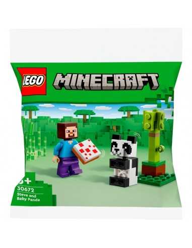 Lego Minecraft 30672 Steve e Baby Panda - LEG6465079 | Futurartb2b Ingrosso Giocattoli