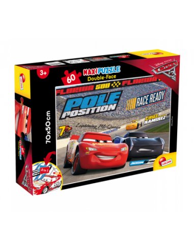 Cars 3 Puzzle 60 pezzi maxi floor double-face - LIS64007 | Futurartb2b Ingrosso Giocattoli