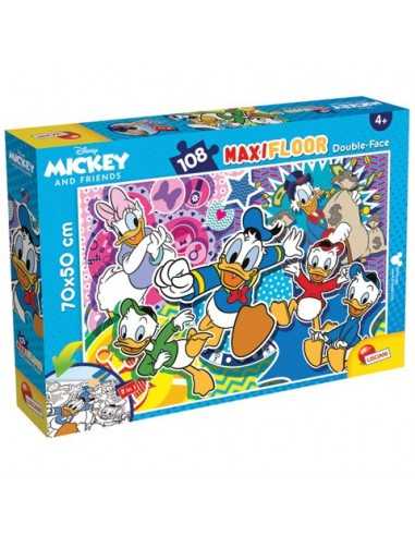 Topolino Puzzle 108 pezzi maxi floor double-face - LIS91782 | Futurartb2b Ingrosso Giocattoli