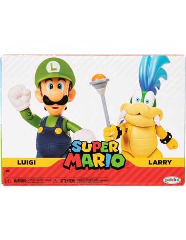 Super Mario Confezione 2 Personaggi di Luigi e Larry Koopa Alte 10 cm - JAK410644 | Futurartb2b Ingrosso Giocattoli