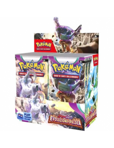 POKEMON SCARLATTO E VIOLETTO - Evoluzione a Paldea - BOX 36 BUSTE ITA - GAMPK61331 | Futurartb2b Ingrosso Giocattoli