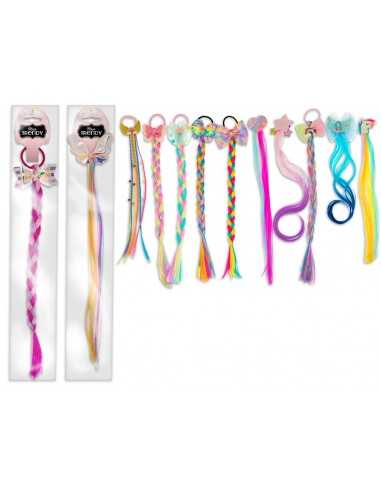 Miss signorina - extension capelli bambina 6 ciocche 2 modelli assortiti - TEO52292 | Futurartb2b Ingrosso Giocattoli