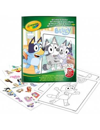 CRAYOLA - Album da colorare con Sticker, Soggetto Bluey, 32 pagine divertenti e 4 fogli di adesivi inclusi - CRA04-2664 | Fut...