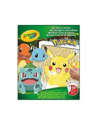 CRAYOLA - Album da colorare con Sticker, Soggetto Pokemon, 32 pagine divertenti e 4 fogli di adesivi inclusi - CRA04-2740 | F...