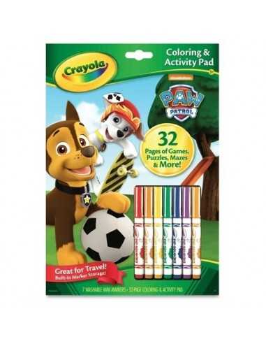 CRAYOLA - Album Colour by Number Paw Patrol, 16 Pagine da Colorare e 6 Pennarelli - CRA04-6918 | Futurartb2b Ingrosso Giocattoli