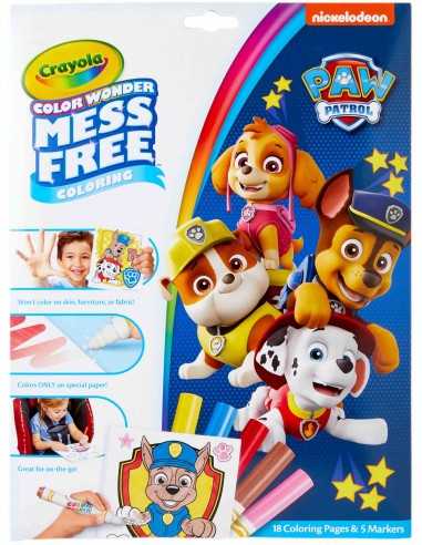 CRAYOLA - Album Paw Patrol, 18 pagine da colorare, 4 Pennarelli SENZA MACCHIA Color Wonder - CRA75-7007 | Futurartb2b Ingross...