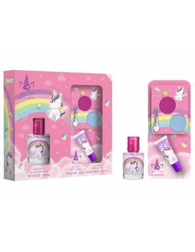 Unicorno confezione regalo con eau de toilette da 30ml, lip gloss e palette ombretti - IBSP009427 | Futurartb2b Ingrosso Gioc...