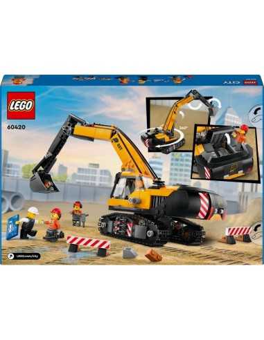 Lego City 60420 Escavatore da cantiere giallo - LEG6470804 | Futurartb2b Ingrosso Giocattoli