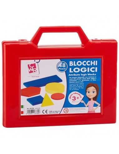 Blocchi Logici Valigetta da 48 Pezzi medio-piccoli - 55147 | Futurartb2b Ingrosso Giocattoli