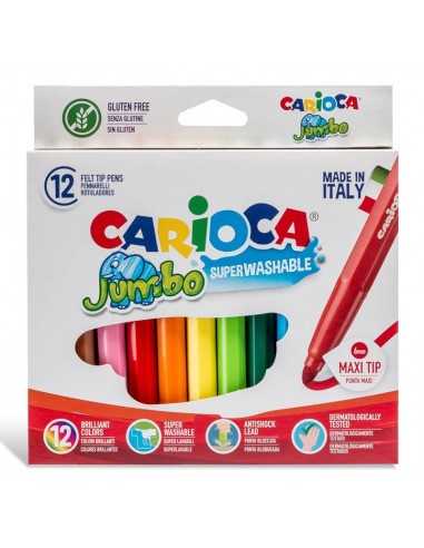 Carioca 12 pennarelli jumbo super washable - EOL40569 | Futurartb2b Ingrosso Giocattoli