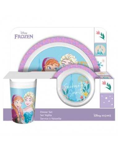 Disney Frozen Set Colazione Piatto piano piatto fondo e bicchiere - GES840425 | Futurartb2b Ingrosso Giocattoli