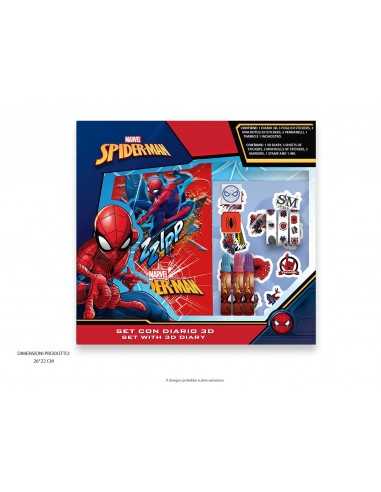 Set agenda 3d Spiderman e accessori - MCGSP1054 | Futurartb2b Ingrosso Giocattoli