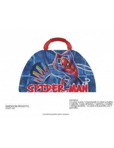 Valigetta colori 51 pezzi SpiderMen - MCGSP1107 | Futurartb2b Ingrosso Giocattoli