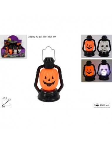 Lanterna Halloween zucca teschio con luce - DUEXHW18000121 | Futurartb2b Ingrosso Giocattoli