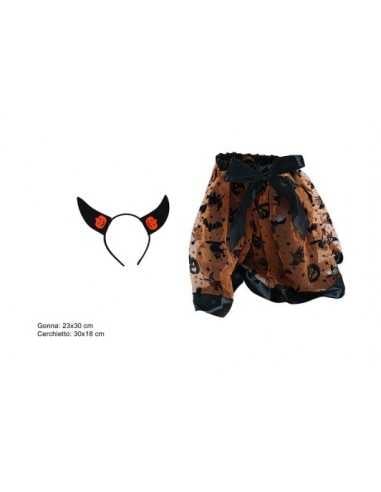 Cerchietto piu gonna fiocco Halloween - DUEXHW23002601 | Futurartb2b Ingrosso Giocattoli