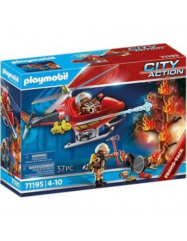 PlayMobil City action 71195 Elicottero dei vigili del fuoco - PLA71195 | Futurartb2b Ingrosso Giocattoli