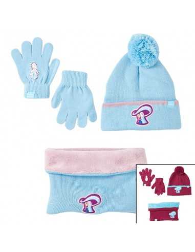 Set 3 pezzi Cappello + Scaldacollo + Guanti Frozen Disney 2 Colori - | Futurartb2b Ingrosso Giocattoli