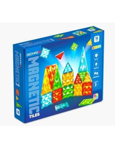 Geomag Magnetic Tiles Gems 16 costruzioni magnetiche - BIA4100 | Futurartb2b Ingrosso Giocattoli