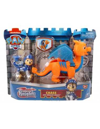 Paw Patrol Chase and dragon draco rescue knights - TOY20135263 | Futurartb2b Ingrosso Giocattoli