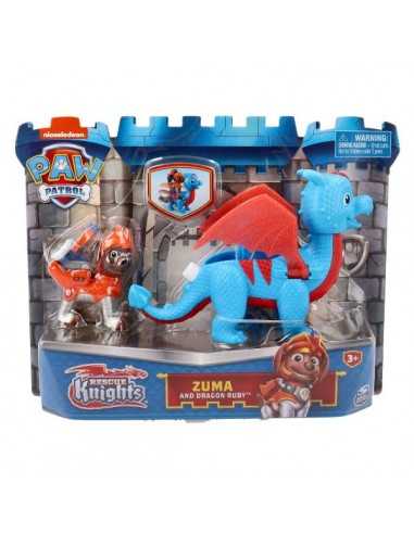 Paw Patrol Zuma and dragon draco rescue knights - TOY20135267 | Futurartb2b Ingrosso Giocattoli