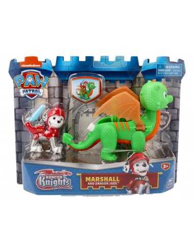 Paw Patrol Marshall and dragon draco rescue knights - TOY20135268 | Futurartb2b Ingrosso Giocattoli