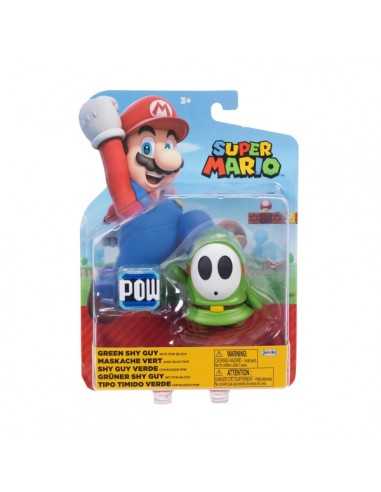 Super Mario personaggio Tipo timido verde con blocco pow serie 28 - JAK42442-3 | Futurartb2b Ingrosso Giocattoli