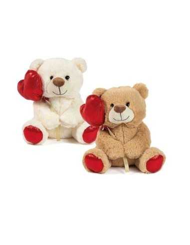 Peluche Orso San valentino 22 cm con palloncino 2 colori - DEC25721 | Futurartb2b Ingrosso Giocattoli