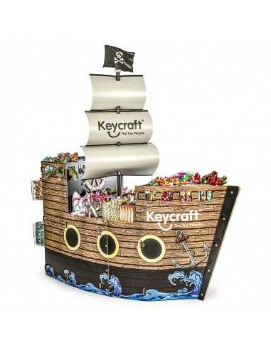 Keycraft Pirate Ship Display Stand – Espositore a Tema Nave dei Pirati - KEYDS1133 | Futurartb2b Ingrosso Giocattoli