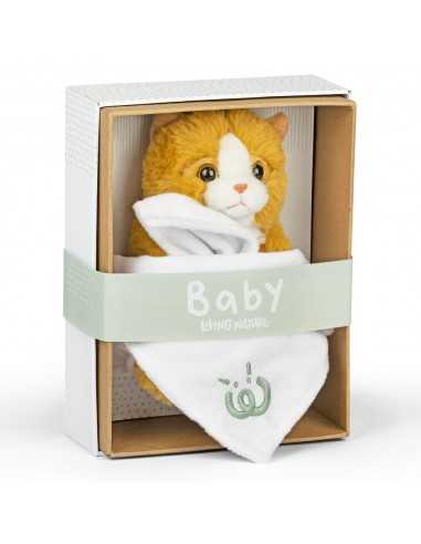 Peluche in scatola Baby Cucciolo di Ginger Kitten con coperta 17cm - KEYAN764 | Futurartb2b Ingrosso Giocattoli