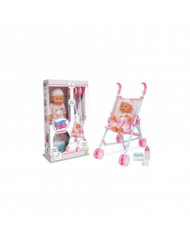 Baby Teo - Passeggino con bambolotto 30 cm - TEO68945 | Futurartb2b Ingrosso Giocattoli