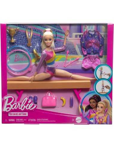 Barbie Ginnastica Artistica con tuta per il riscaldamento, fermo a C per le acrobazie e tanti accessori - ROUHRG52 | Futurart...