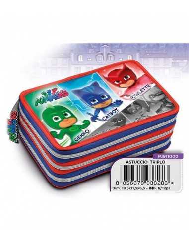 Astuccio triplo Pj Masks - GIOPJ911000 | Futurartb2b Ingrosso Giocattoli