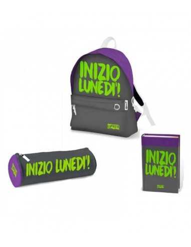 Kit zaino americano con astuccio e diario inizio lunedi - WON1117007 | Futurartb2b Ingrosso Giocattoli