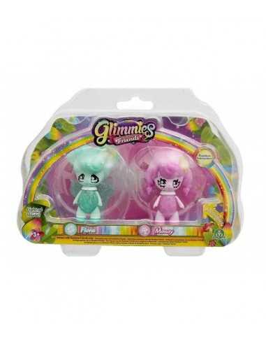 Glimmies Arcobaleno- confezione con 2 bambole -Flora-Mousy - GIOGLN01000/3 | Futurartb2b Ingrosso Giocattoli