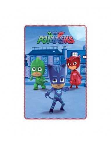 Plaid invernale pj masks fondo blu the guardian 100 x 150 centimetri - 4MPJ-HQ4408/4081 | Futurartb2b Ingrosso Giocattoli