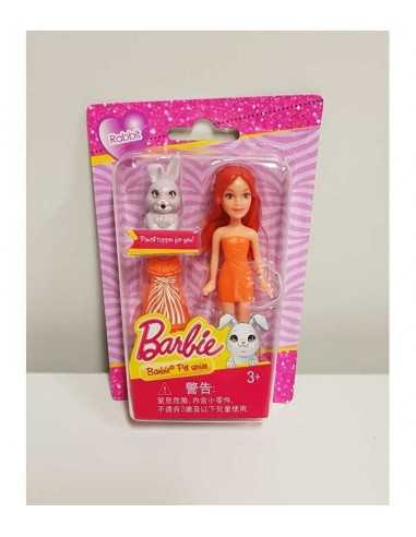 Barbie mini doll rossa con abito arancione pi cucciolo - G&BDVT52/DVT64 | Futurartb2b Ingrosso Giocattoli