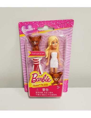 Barbie mini doll bionda con abito bianco rosso pi cucciolo - G&BDVT52/DVT61 | Futurartb2b Ingrosso Giocattoli