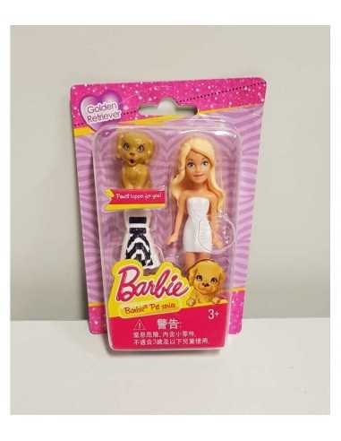 Barbie mini doll bionda con abito bianco nero pi cucciolo - G&BDVT52/DVT62 | Futurartb2b Ingrosso Giocattoli