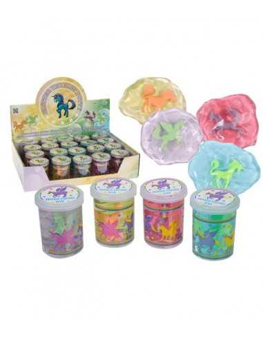 Slime malleabile con unicorno glitter 4 modelli - OTB12/2078 | Futurartb2b Ingrosso Giocattoli