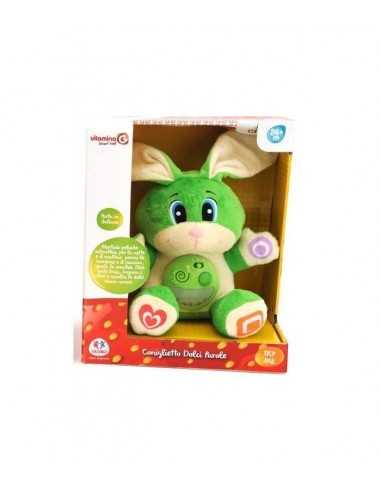 Peluche coniglietto parlante dolci parole verde - GLO05165/2 | Futurartb2b Ingrosso Giocattoli