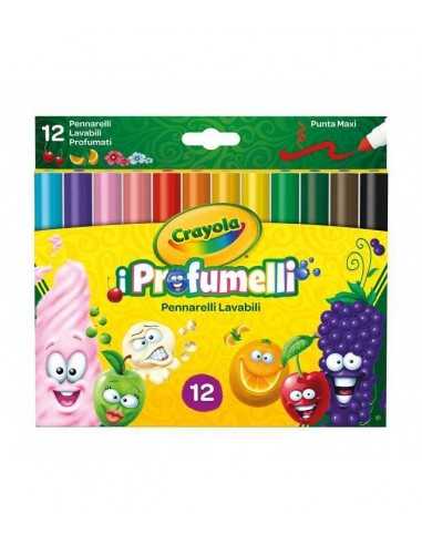 Crayola 12 pennarelli lavabili punta maxi i profumelli - CRA58-8337 | Futurartb2b Ingrosso Giocattoli